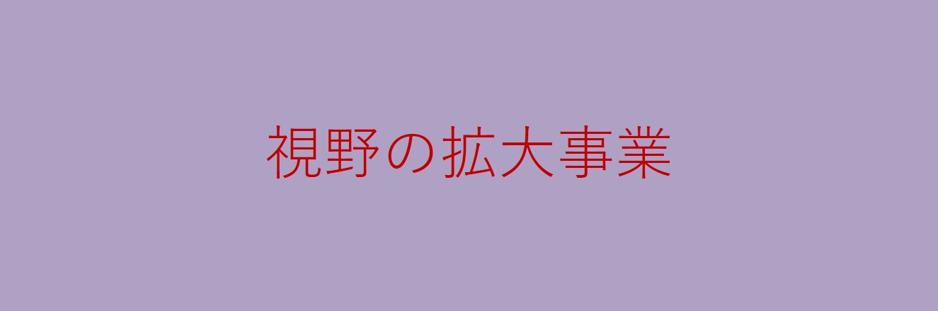 視野の拡大事業